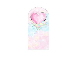 Painel De Festa Romano 1,00x2,00- Unicórnio Azul e Rosa Aquarela 018