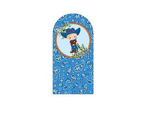 Painel De Festa Romano 1,00x2,00- Boiadeiro Azul 049
