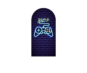 Painel De Festa Romano 1,00x2,00- Video Game Efeito Neon 018