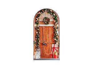 Painel Romano Veste Fácil 1,00x2,00 - Porta com Enfeites de Natal 005