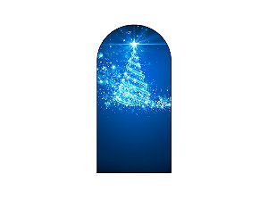 Painel Romano Veste Fácil 1,00x2,00 - Árvore de Natal Azul Efeito Iluminada 032