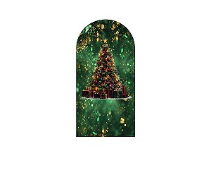 Painel Romano Veste Fácil 1,00x2,00 - Árvore de Natal Verde Efeito Brilhos 042