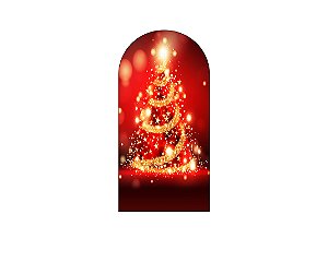 Painel Romano Veste Fácil 1,00x2,00 - Árvore de Natal Efeito Glitter Dourado 049