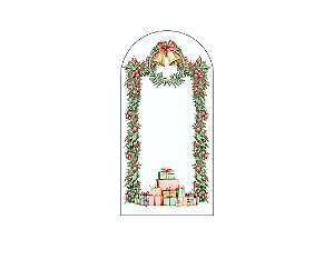 Painel Romano Veste Fácil 1,00x2,00 - Natal Efeito Sinos e Folhagens 050