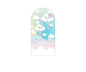Painel Romano Veste Fácil 1,00x2,00 - Chuva de Amor com Corações 001