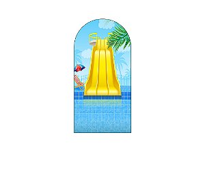 Painel Romano Veste Fácil 1,00x2,00 - Pool Party Tobogã Amarelo 006