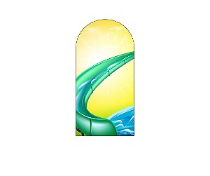Painel Romano Veste Fácil 1,00x2,00 - Pool Party Piscina com Tobogã 012