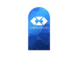 Painel Romano Veste Fácil 1,00x2,00 - Profissão Administração Efeito Geométrico Azul 010