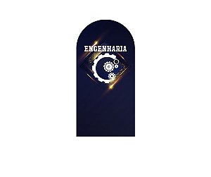 Painel Romano Veste Fácil 1,00x2,00 - Engenharia Azul e Dourado 018