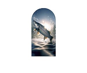 Painel Romano Veste Fácil 1,00x2,00 - Pescaria Peixe Pulando na Água 034