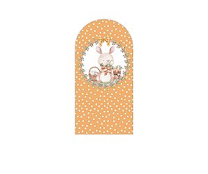 Painel Romano Veste Fácil 1,00x2,00 - Coelho de Páscoa Aquarela Laranja 018