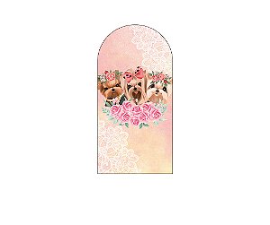 Painel Romano Veste Fácil 1,00x2,00 - Petz Cachorrinhas Aquarela 003