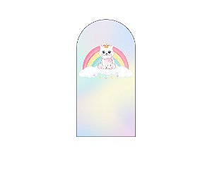 Painel Romano Veste Fácil 1,00x2,00 - Desenho Gatinha Rosa 007