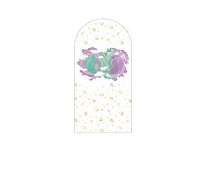 Painel Romano Veste Fácil 1,00x2,00 - Revelação Lilás e Verde Escuro 032