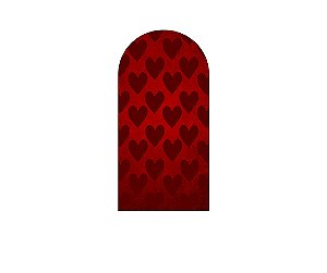 Painel Romano Veste Fácil 1,00x2,00 - Corações Vermelhos Rainha de Copas 005