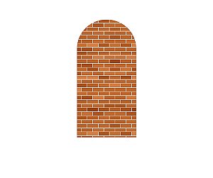 Painel Romano Veste Fácil 1,00x2,00 - Efeito Tijolinhos Realista 013