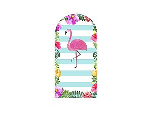 Painel Romano Veste Fácil 1,00x2,00 - Desenho Flamingo Tropical 010