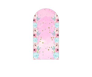 Painel Romano Veste Fácil 1,00x2,00 - Unicórnio Floral Aquarela 010