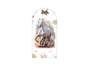 Painel Romano Veste Fácil 1,00x2,00 - Cavalo Branco Aquarela 019