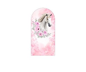 Painel Romano Veste Fácil 1,00x2,00 - Cavalo Boiadeira Rosa 053