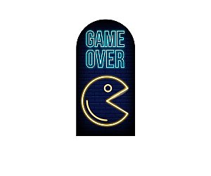 Painel Romano Veste Fácil 1,00x2,00 - Game Over Efeito Neon 002