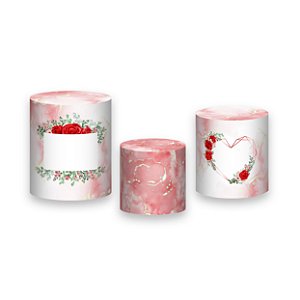 Trio De Capas De Cilindro - Dia das Mães Rosas Vermelhas 078