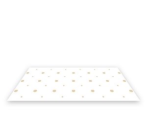 Painel De Festa Tapete Em Lona 2,50x1,35 - Branco com Poás Bege 125