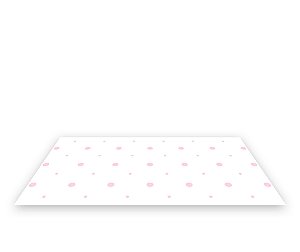 Painel De Festa Tapete Em Lona 2,50x1,35 - Branco com Poás Rosa 128