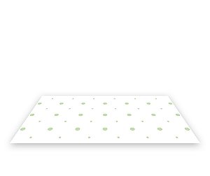 Painel De Festa Tapete Em Lona 2,50x1,35 - Branco com Poás Verde 129