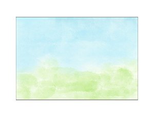 Fundo Fotográfico 2,20 x 1,50 - Céu e Gramado Aquarela Suave 030