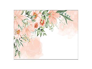 Painel de Festa Horizontal 1,55 X 1,20 - Floral Tons Salmão 021