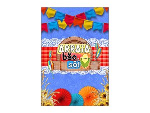 Painel De Festa Vertical 1,50 x 2,20 - Festa Junina Bandeirolas Arraiá Bão Sô 080