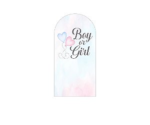 Painel Romano Veste Fácil 1,00x2,00 - Boy or Girl Balões Azul e Rosa 060