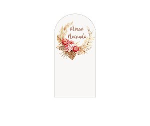 Painel Romano Veste Fácil 1,00x2,00 - Floral Boho Mocha Nosso Noivado 048