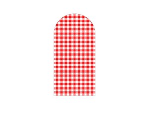 Painel De Festa Romano 1,00x2,00- Xadrez Vermelho e Branco 151