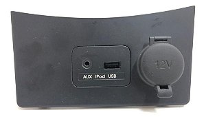 Moldura Tomada 12V Com Aux Ipod Usb Kia Cerato 2011 #50
