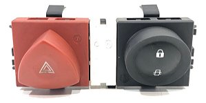 Botão Pisca Alerta E Trava Renault Megane 2007 Á 2011 C309