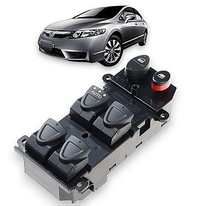 Botão Vidro Elétrico Motorista New Civic 2008 2009 2010 2011