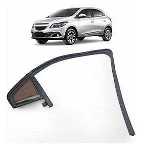 Vidro Fixo Guarnicao Porta Traseira Direita Onix 2013 A 2019 Preto