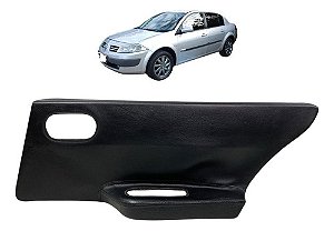 Acabamento Forro Porta Traseira Direita Megane Sedan 2007 Preto