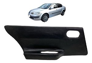 Acabamento Forro Porta Traseira Esquerda Megane Sedan 2007 Preto