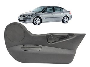 Acabamento Lateral Banco Dianteiro Direito Megane Sedan 2007 Preto