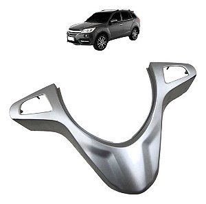 Acabamento Moldura Volante Lifan X60 2012 2013 2014 A 2018 Prateado