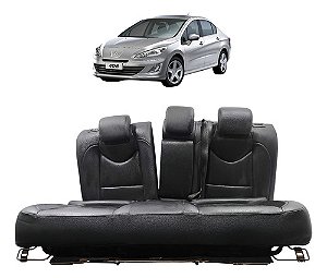 Banco Traseiro Couro Peugeot 408 2011 2012 2013 2014 2015 Preto