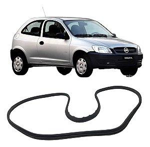 Borrachas De Vedação Porta Dianteira Direita Celta  2007 Preto