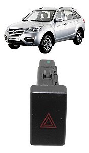 Botão Comando Alerta Emergência Lifan X60 2013 A 2016 Preto