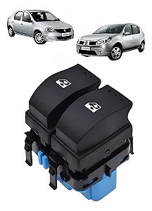 Botão Duplo Vidro Elétrico Duster Sandero Logan 2010 A 2014