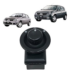 Botão Espelho Retrovisor Elétrico Renault Clio Sandero Logan