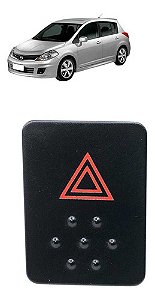 Botão Pisca Alerta Nissan Tiida 2008 2009 2010 2011 2012  Preto