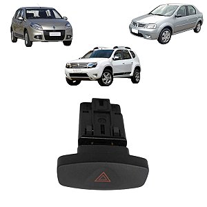 Botão Pisca Alerta Renault Duster Sandero Logan 2012 A 2015